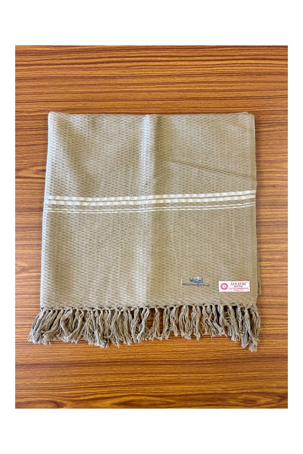 16% Discount! Kaitharikada - Pure Cotton Blotting Pattern - 30 x 60 Inch - 1KK124SAR