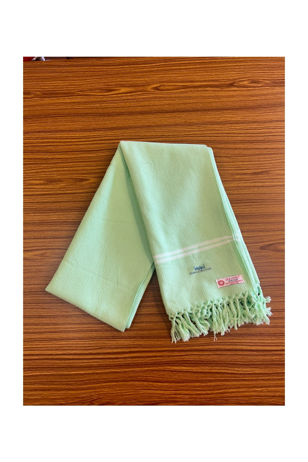 16% Discount! Kaitharikada - Pure Cotton Honey Comb Pattern - 30 x 72 inch - 1KK127SAR
