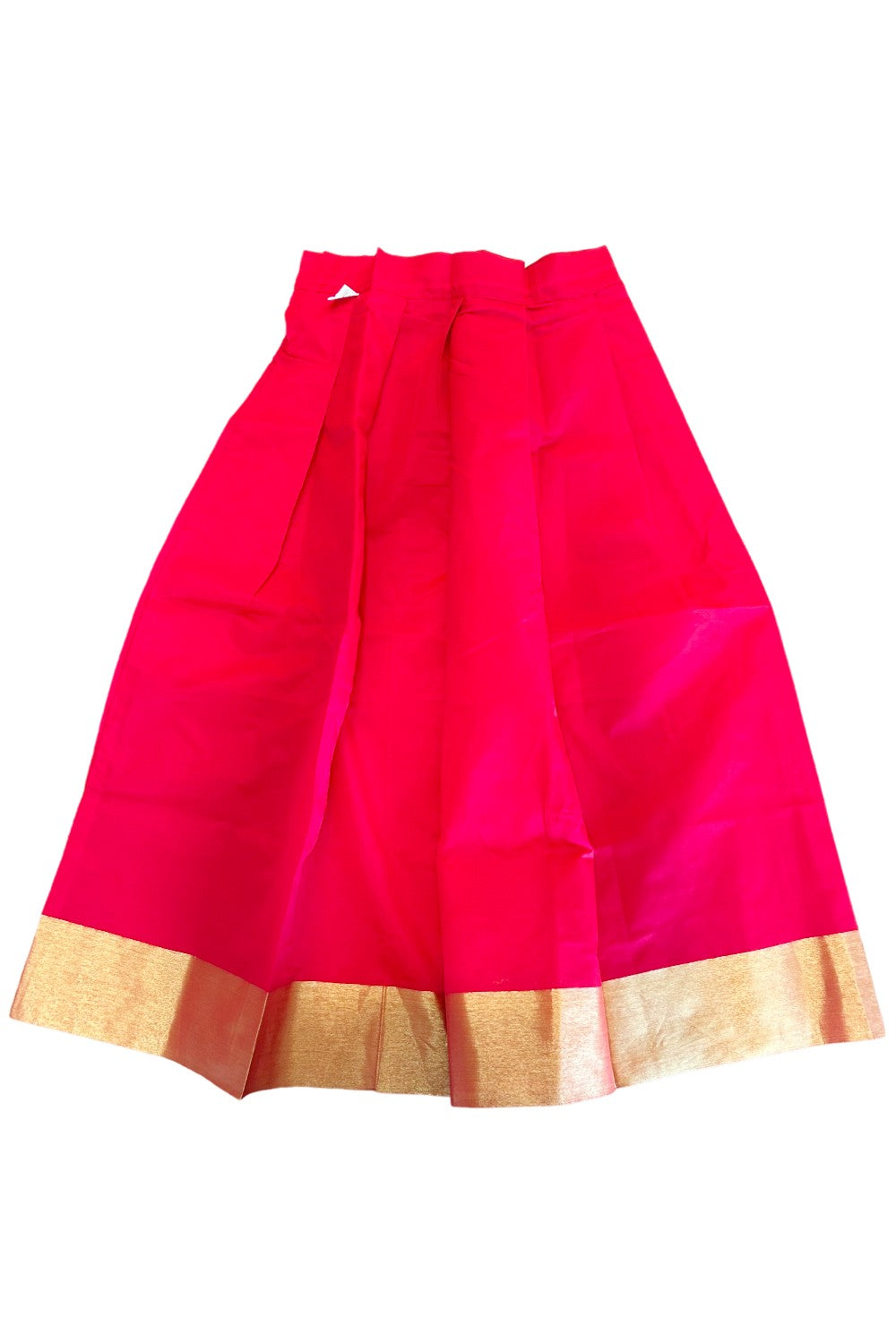 Midukki-Traditional South Indian Kids Pattu Pavada- Yellow tissue top red skirt - Age 11 - KK11MID001