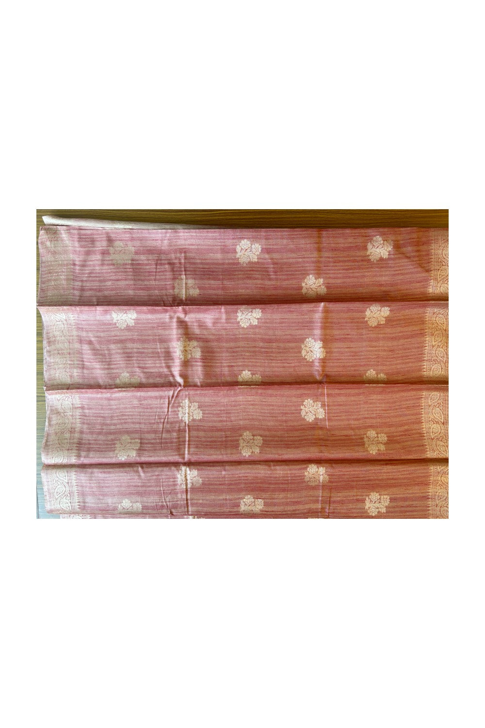 KaithariKada- Balaramapuram Saree - 100% PURE Cotton Silk - Pink Red Design - 1KK1004DHA.