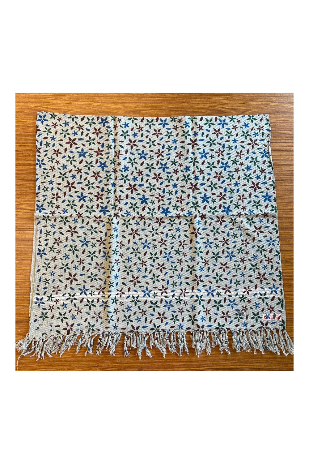 16% Discount! Kaitharikada - Pure Cotton Blotting Pattern - 30 x 60 inch - 10KK124SAR