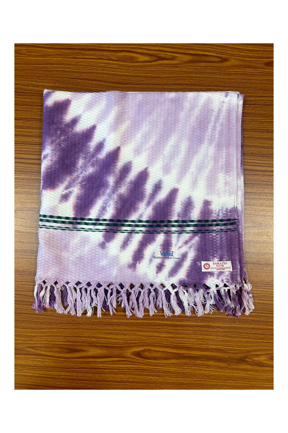16% Discount! Kaitharikada - Pure Cotton Blotting Pattern - 30 x 60 inch - 11KK124SAR