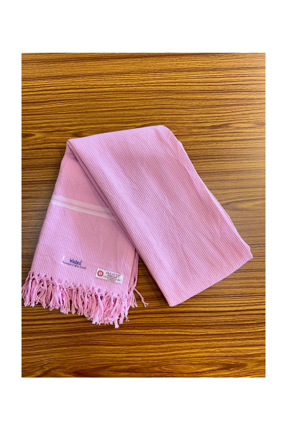 16% Discount! Kaitharikada - Pure Cotton Honey Comb Pattern - 30 x 60 inch - 11KK126SAR