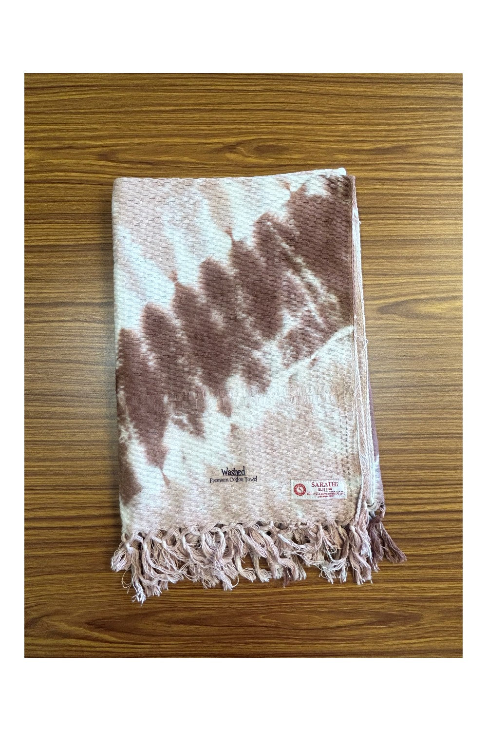 16% Discount! Kaitharikada - Pure Cotton Blotting Pattern - 30 x 60 inch - 14KK124SAR