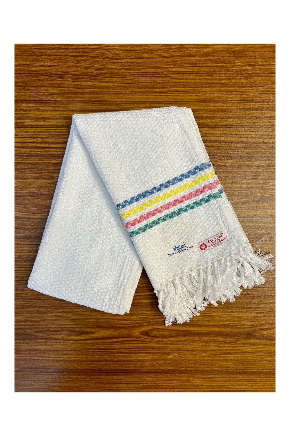 16% Discount! Kaitharikada - Pure Cotton BLOTTING FOUR COLOUR PATTERN - 30 x 60 inch - 16KK124SAR