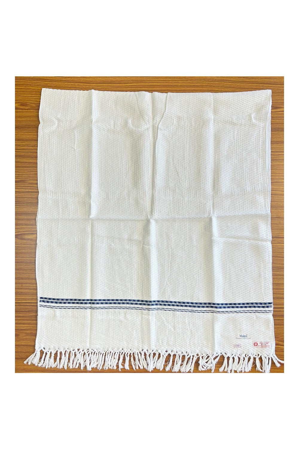 16% Discount! Kaitharikada - Pure Cotton Blotting Pattern - 30 x 72 inch - 2KK122SAR