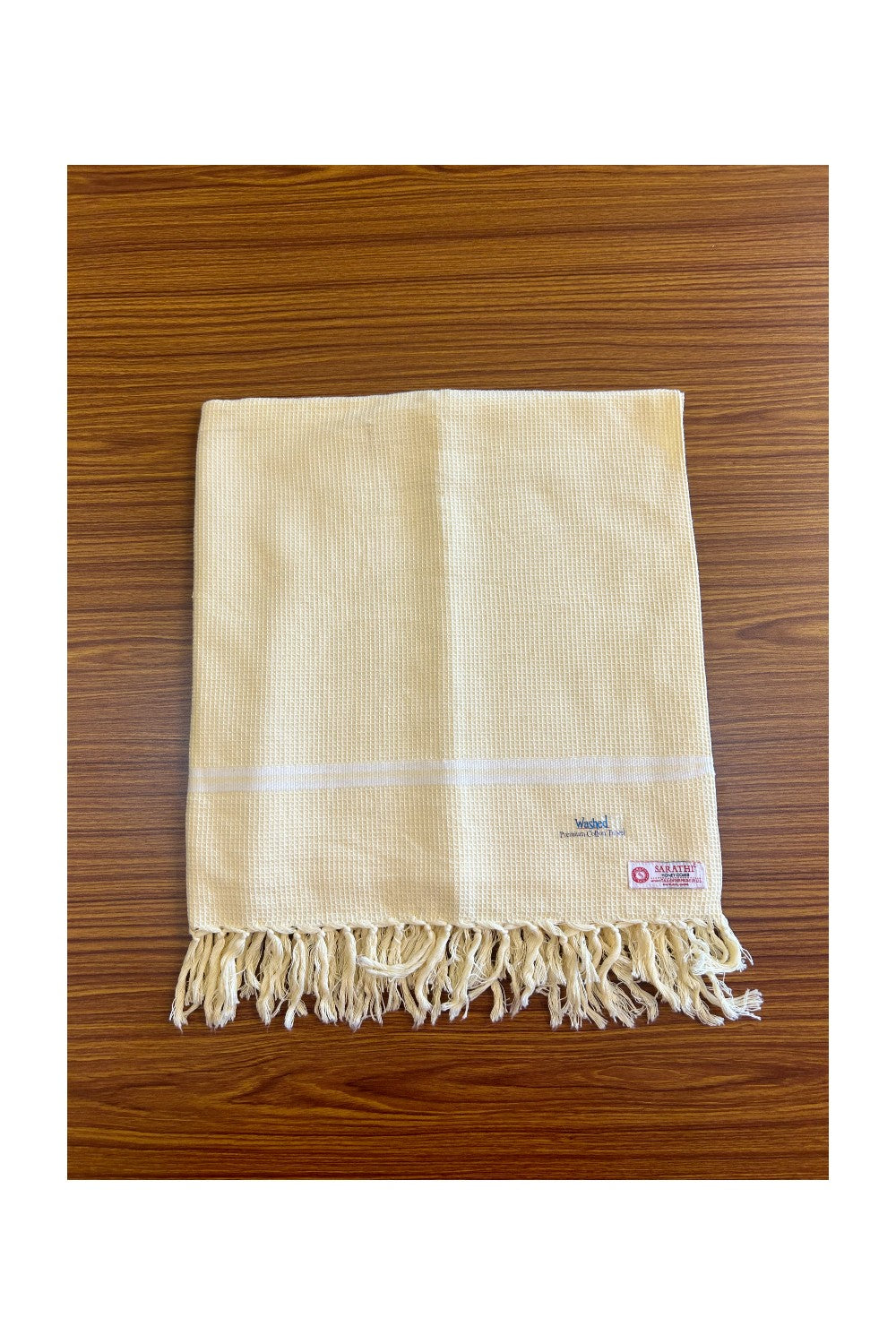 16% Discount! Kaitharikada - Pure Cotton Honey Comb Pattern - 30 x 72 cm - 2KK127SAR