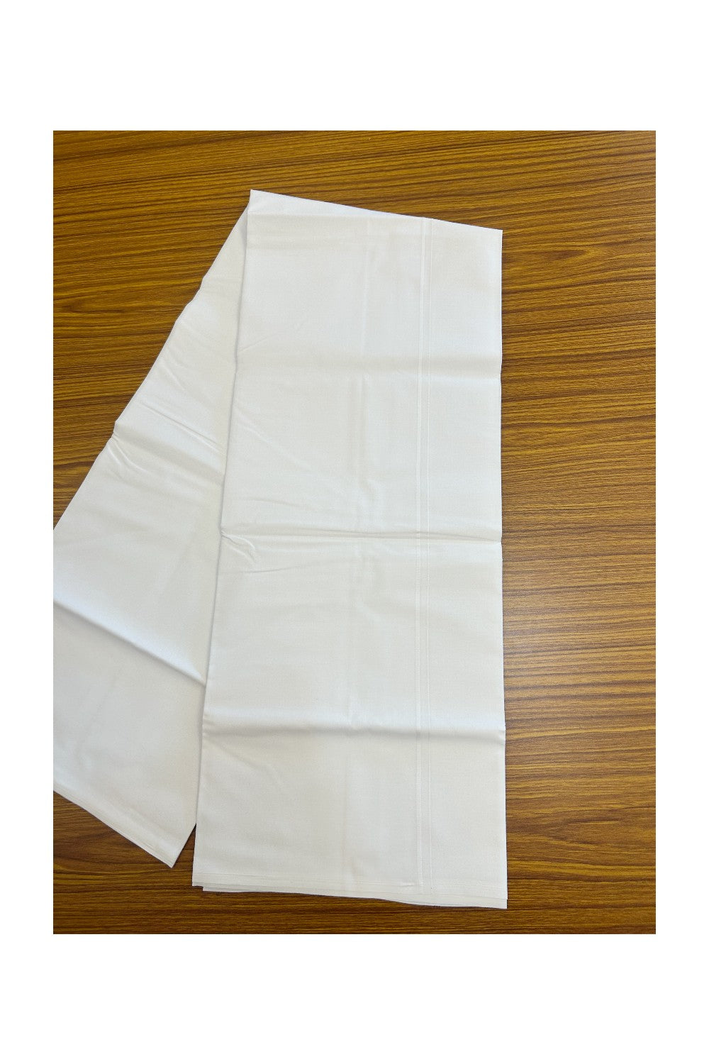 KaithariKada Balaramapuram 100% Cotton PURE WHITE Single Mundu/Dhoti-100x110 - 0.3cm White Kara (2 meter / 4 muzham) - 2KK5242 MC