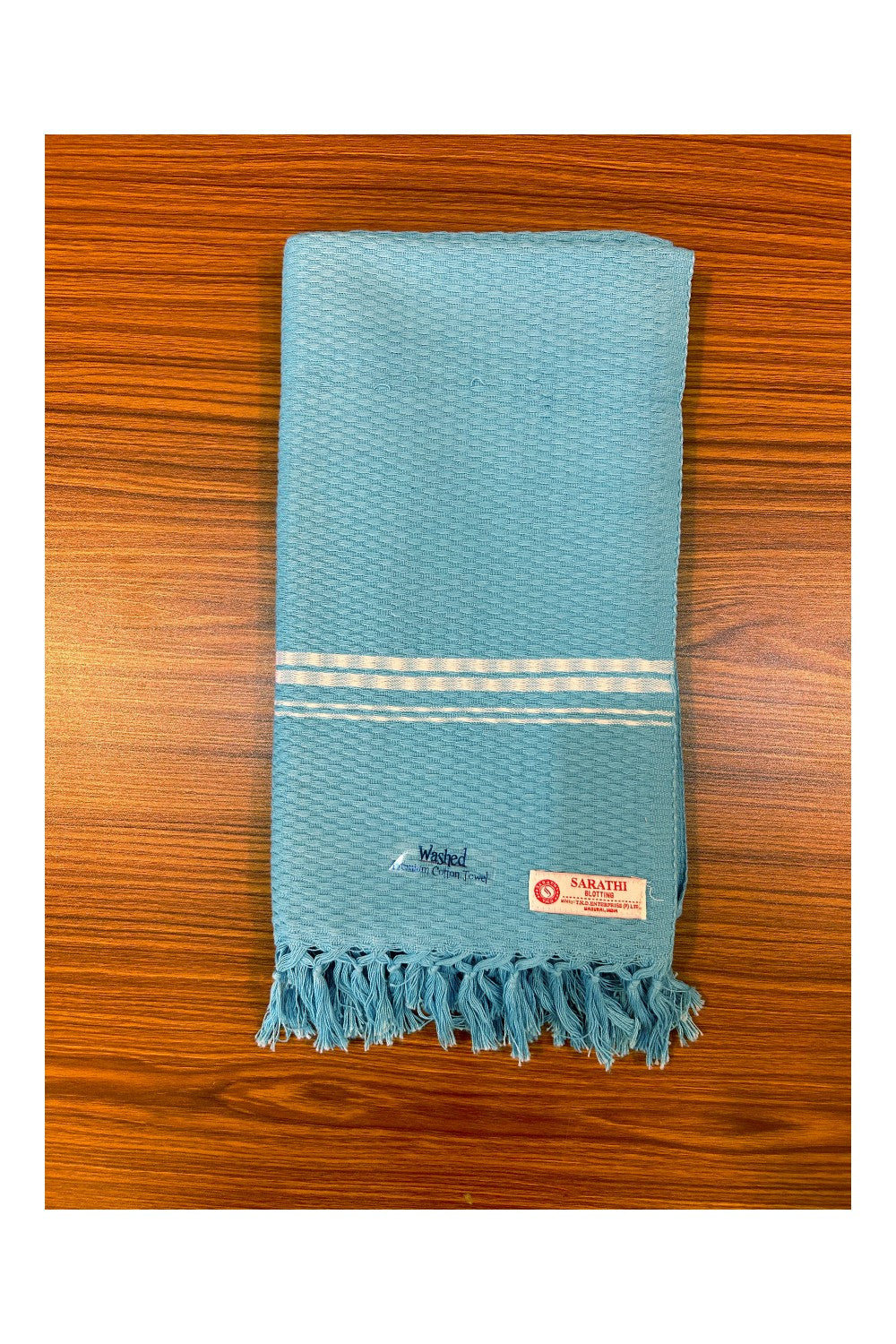 16% Discount! Kaitharikada - Pure Cotton Blotting Pattern - 30 x 60 Inch - 2KK124SAR