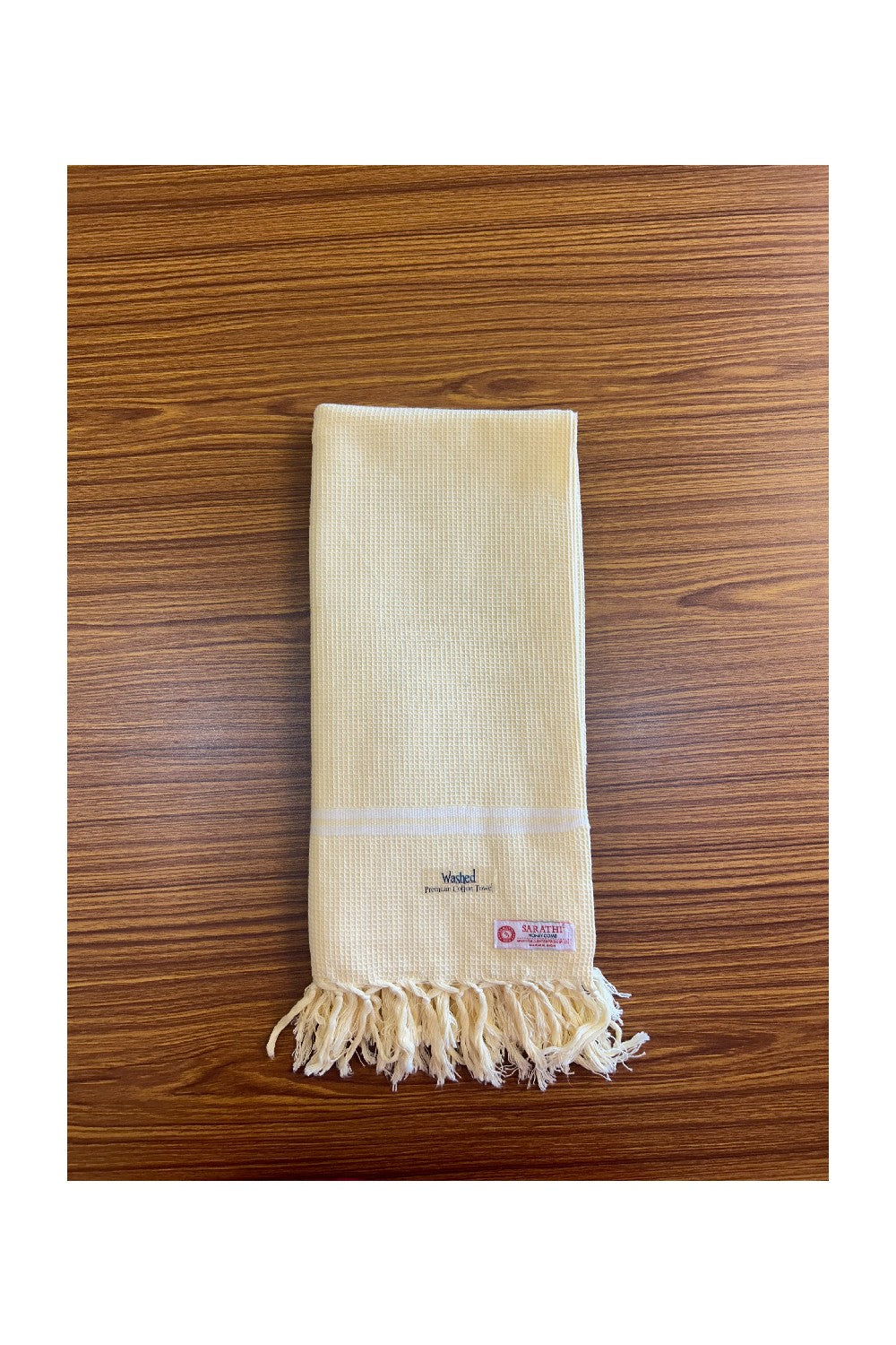 16% Discount! Kaitharikada - Pure Cotton Honey Comb Pattern - 30 x 72 cm - 2KK127SAR