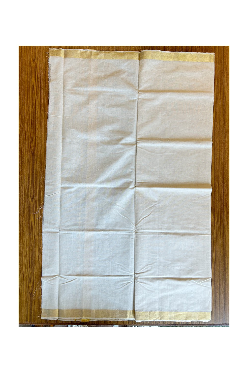 15% Discount KaithariKada HANDLOOM UNAKKUPAAV Balaramapuram Kerala Saree for Women- 100% PURE Cotton- 3 inch GOLD KASAVU KARA - 2KK305UDA