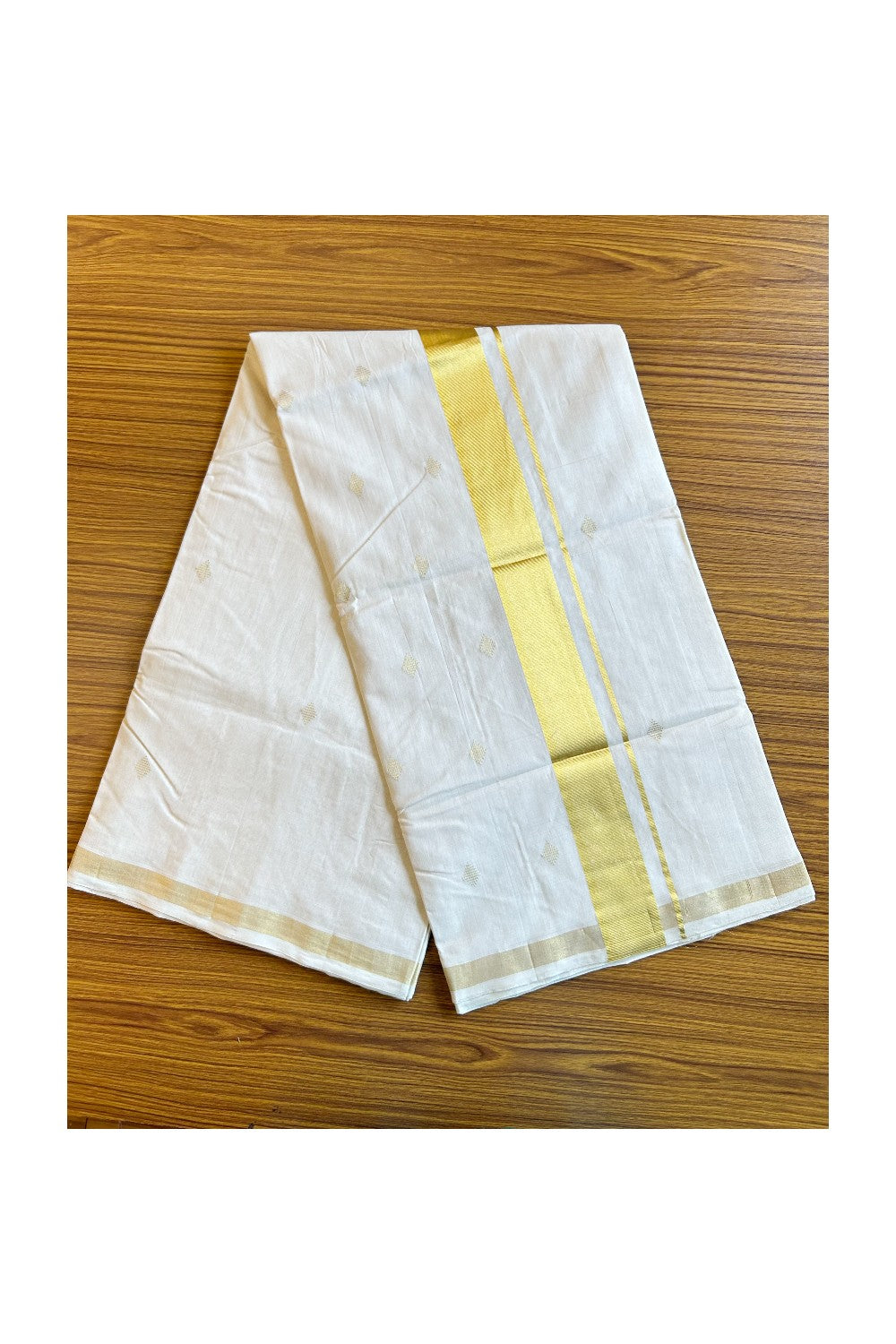 15% Discount KaithariKada HANDLOOM UNAKKUPAAV Balaramapuram Kerala Saree for Women- 100% PURE Cotton- 3 inch KASAVU KARA - 3KK305UDA