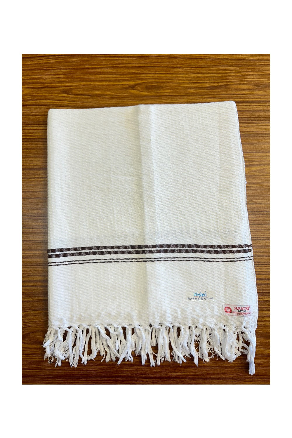 16% Discount! Kaitharikada - Pure Cotton Blotting Pattern - 30 x 72 inch - 3KK122SAR