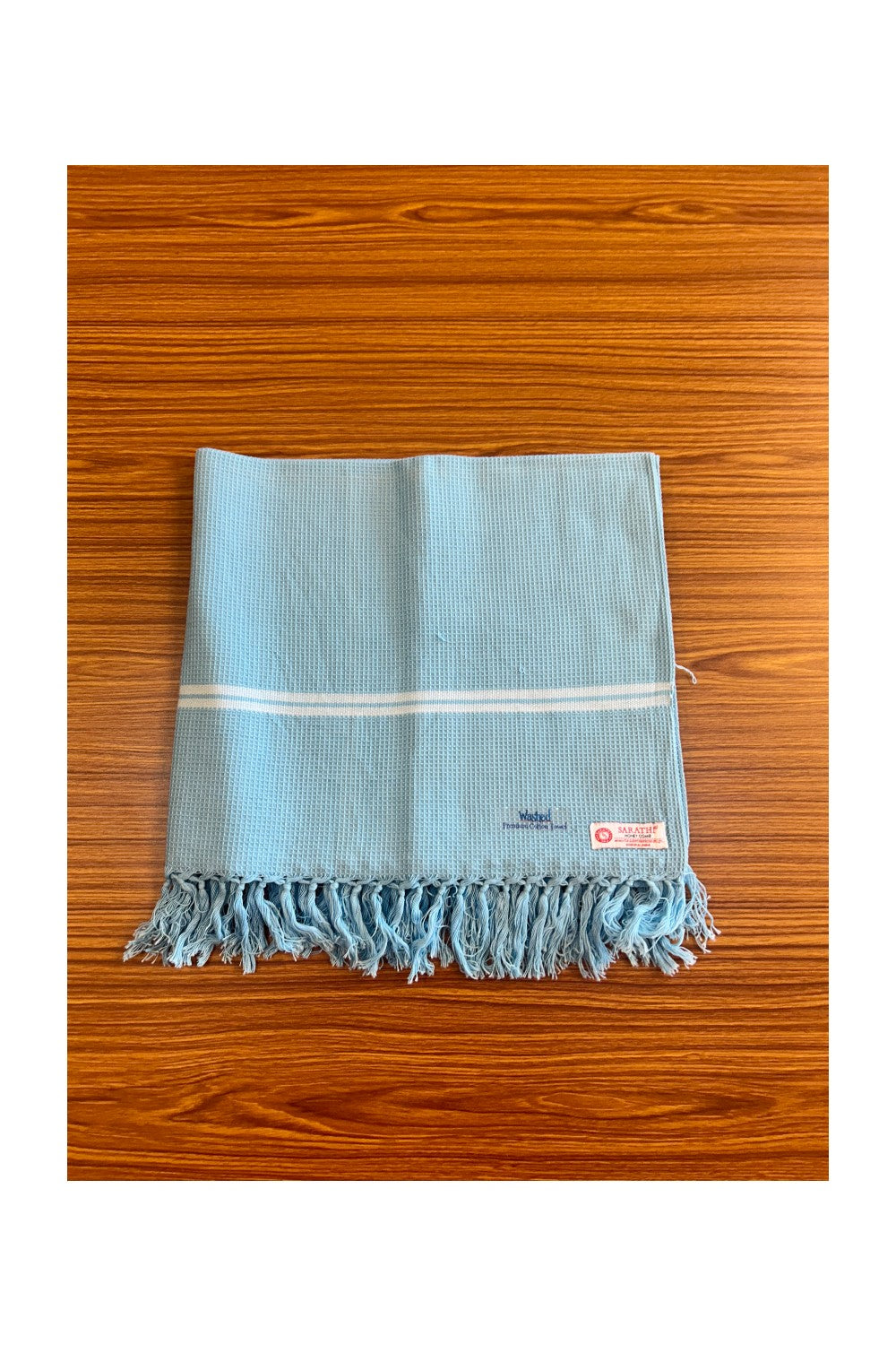 16% Discount! Kaitharikada - Pure Cotton Honey Comb Pattern - 30 x 60 inch - 3KK126SAR