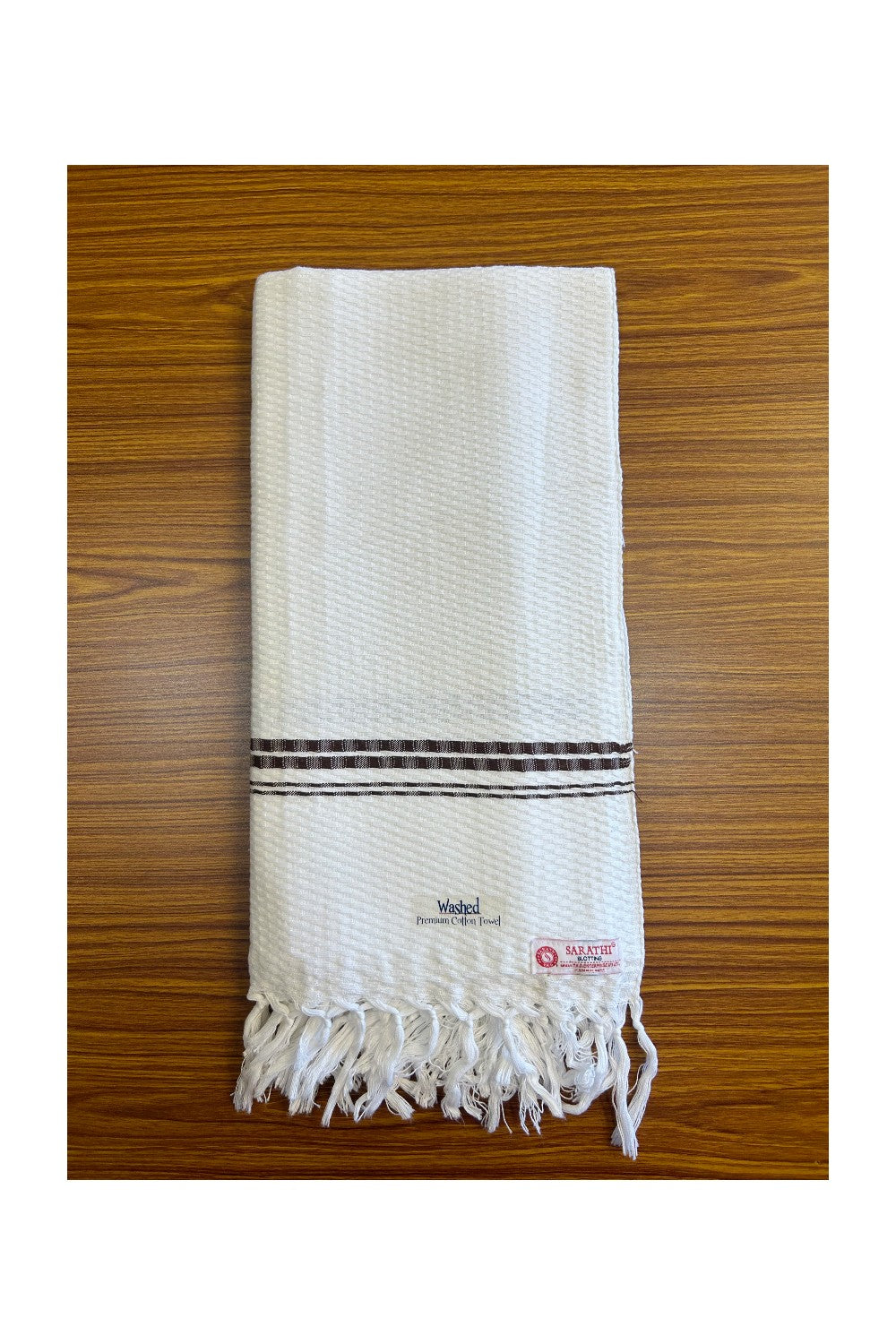 16% Discount! Kaitharikada - Pure Cotton Blotting Pattern - 30 x 72 inch - 3KK122SAR