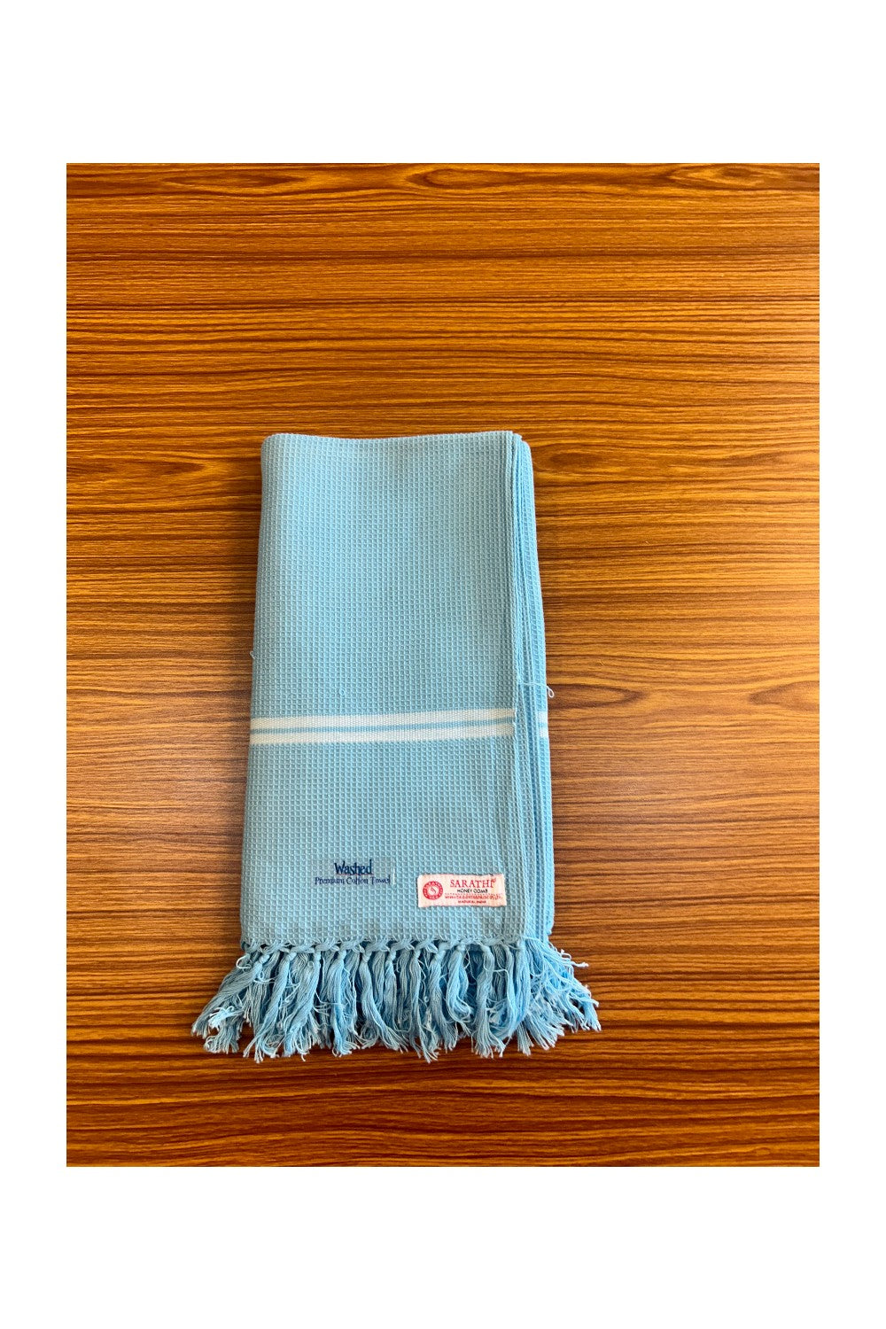 16% Discount! Kaitharikada - Pure Cotton Honey Comb Pattern - 30 x 60 inch - 3KK126SAR