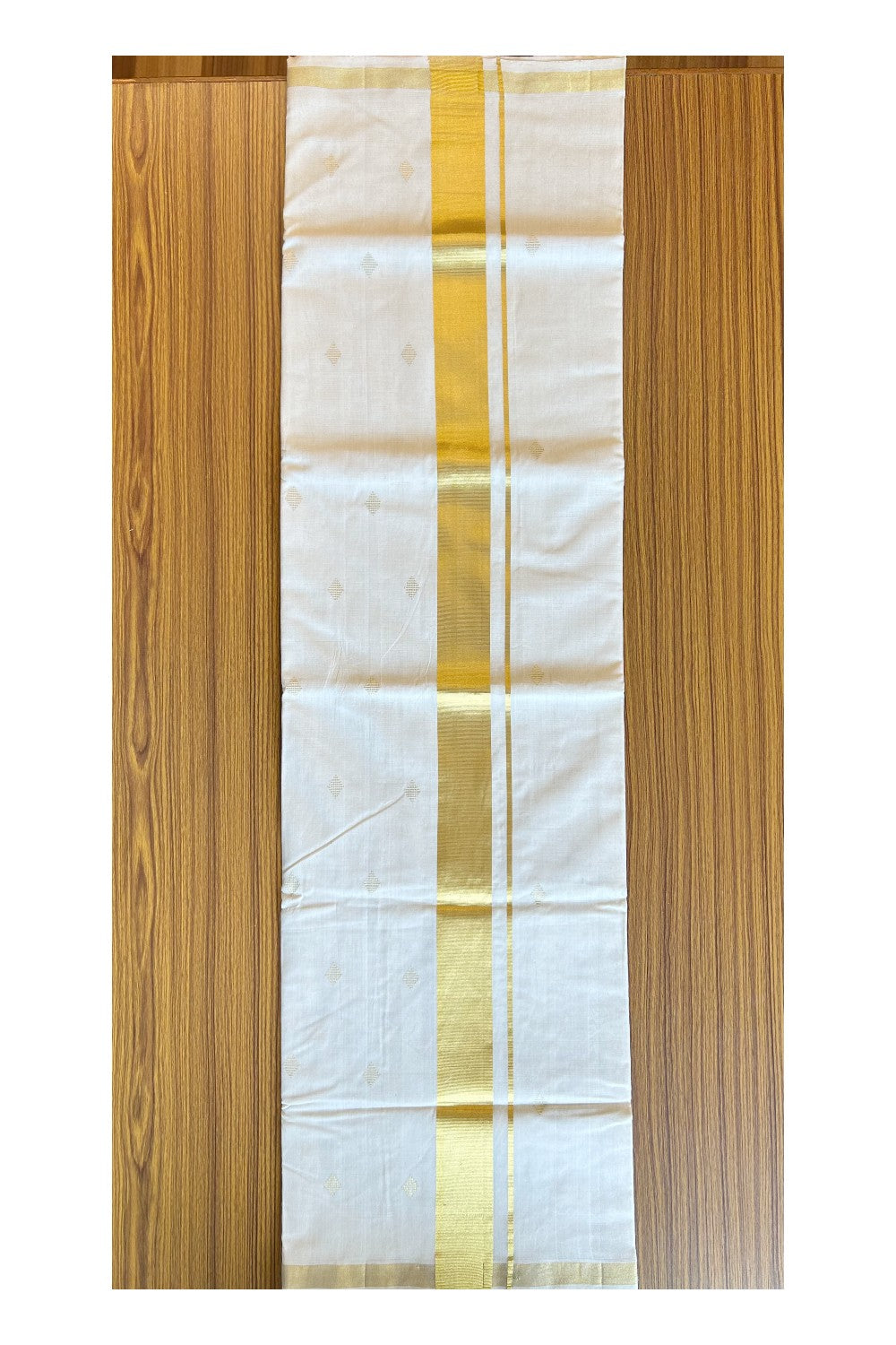 15% Discount KaithariKada HANDLOOM UNAKKUPAAV Balaramapuram Kerala Saree for Women- 100% PURE Cotton- 3 inch KASAVU KARA - 3KK305UDA