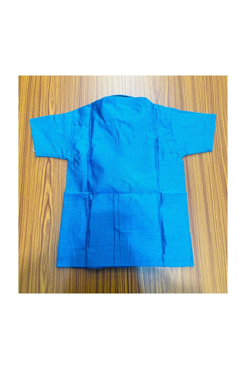 10% DISCOUNT !!! Yuvraj-Traditional South Indian Kids Shirt & Mund - Dark sky blue Shirt Off white Kasavu Mund Age 5- 3KK107YUV5