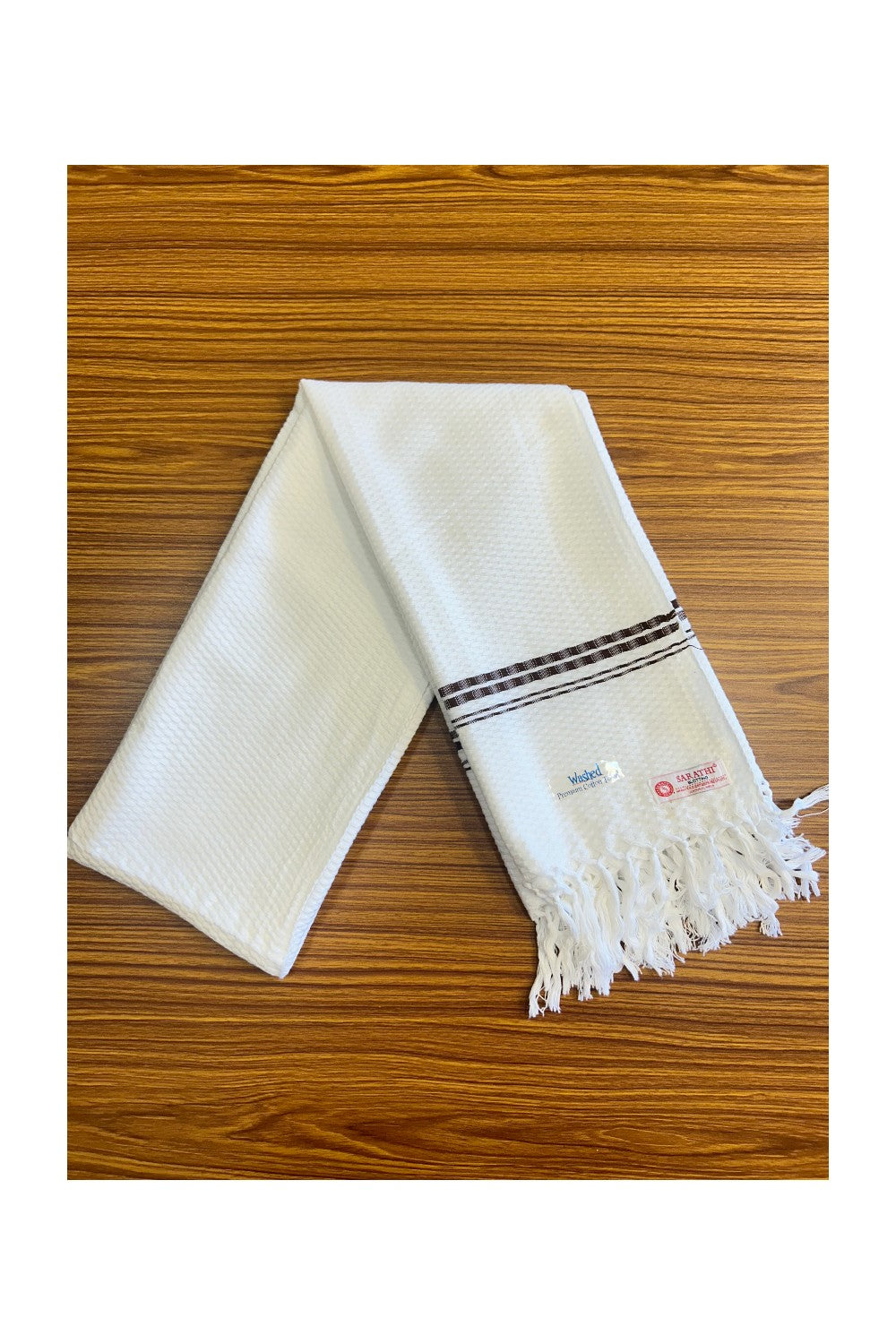 16% Discount! Kaitharikada - Pure Cotton Blotting Pattern - 30 x 72 inch - 3KK122SAR