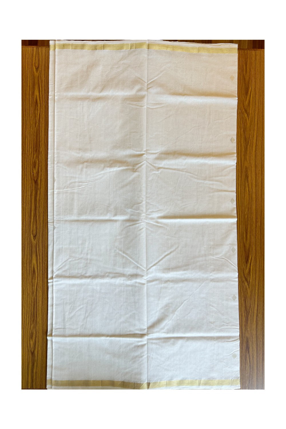 15% Discount KaithariKada HANDLOOM UNAKKUPAAV Balaramapuram Kerala Saree for Women- 100% PURE Cotton- 3 inch KASAVU KARA - 3KK305UDA