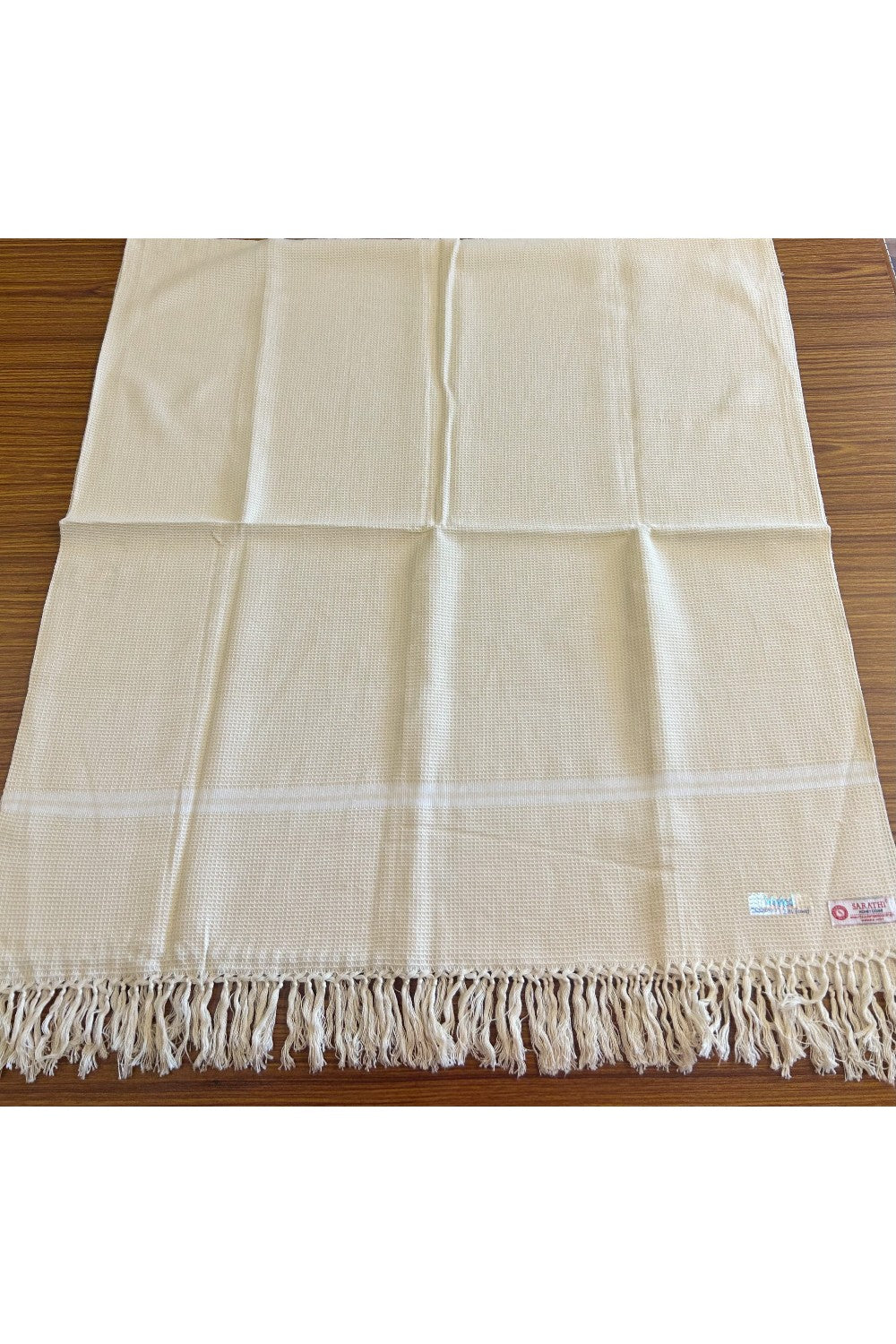 16% Discount! Kaitharikada - Pure Cotton Honey Comb Pattern - 30 x 72 cm - 4KK127SAR