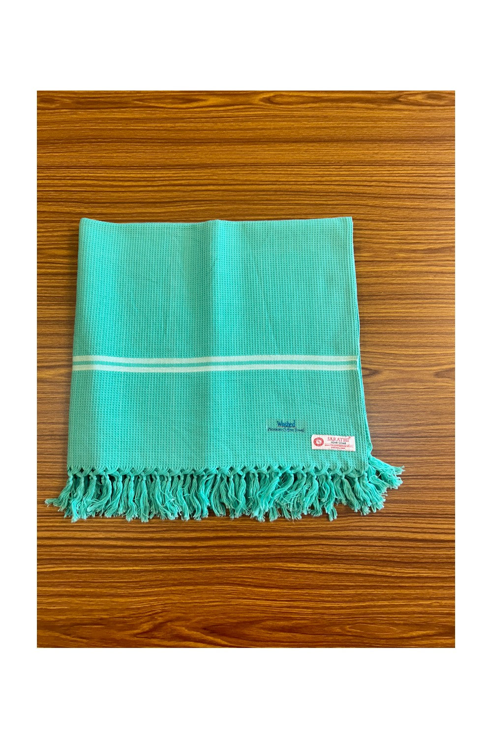 16% Discount! Kaitharikada - Pure Cotton Honey Comb Pattern - 30 x 60 inch- 4KK126SAR