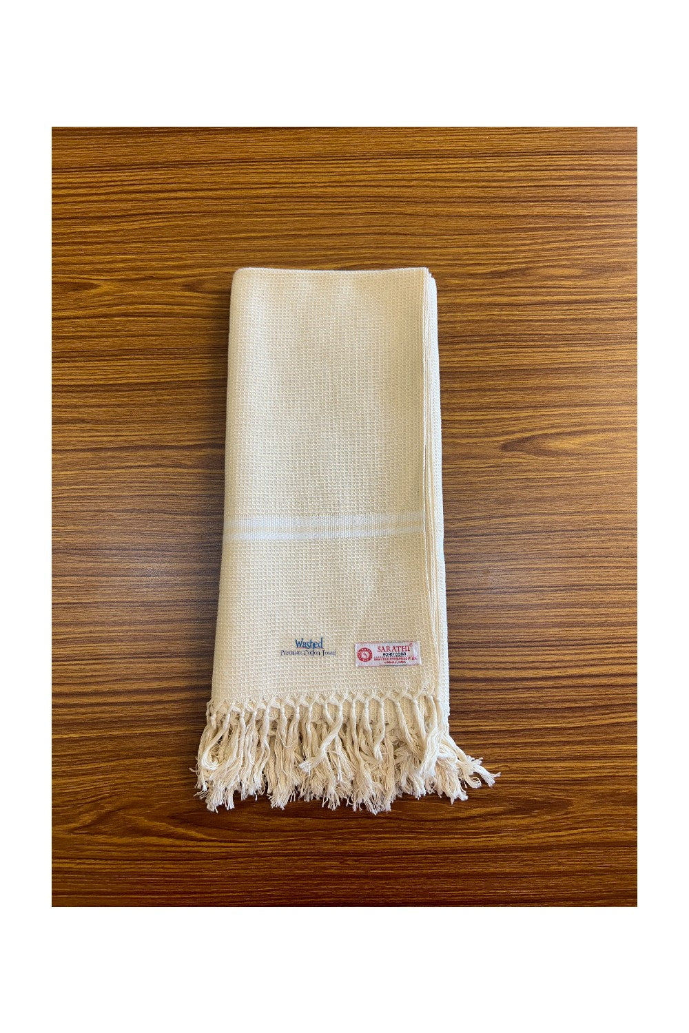 16% Discount! Kaitharikada - Pure Cotton Honey Comb Pattern - 30 x 72 cm - 4KK127SAR