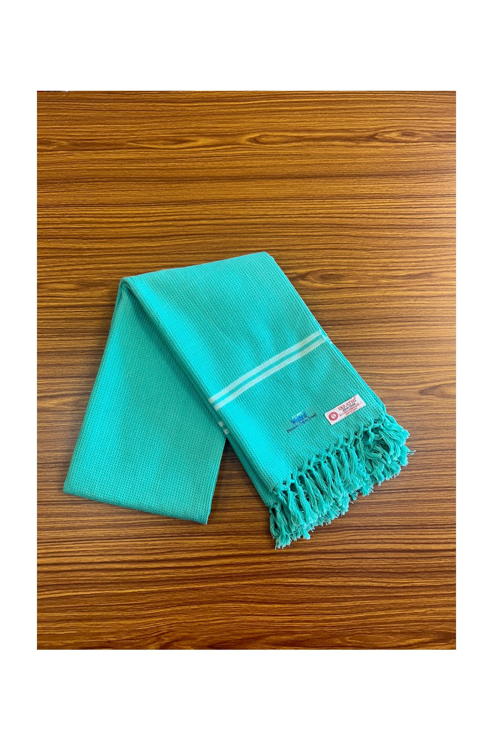 16% Discount! Kaitharikada - Pure Cotton Honey Comb Pattern - 30 x 60 inch- 4KK126SAR