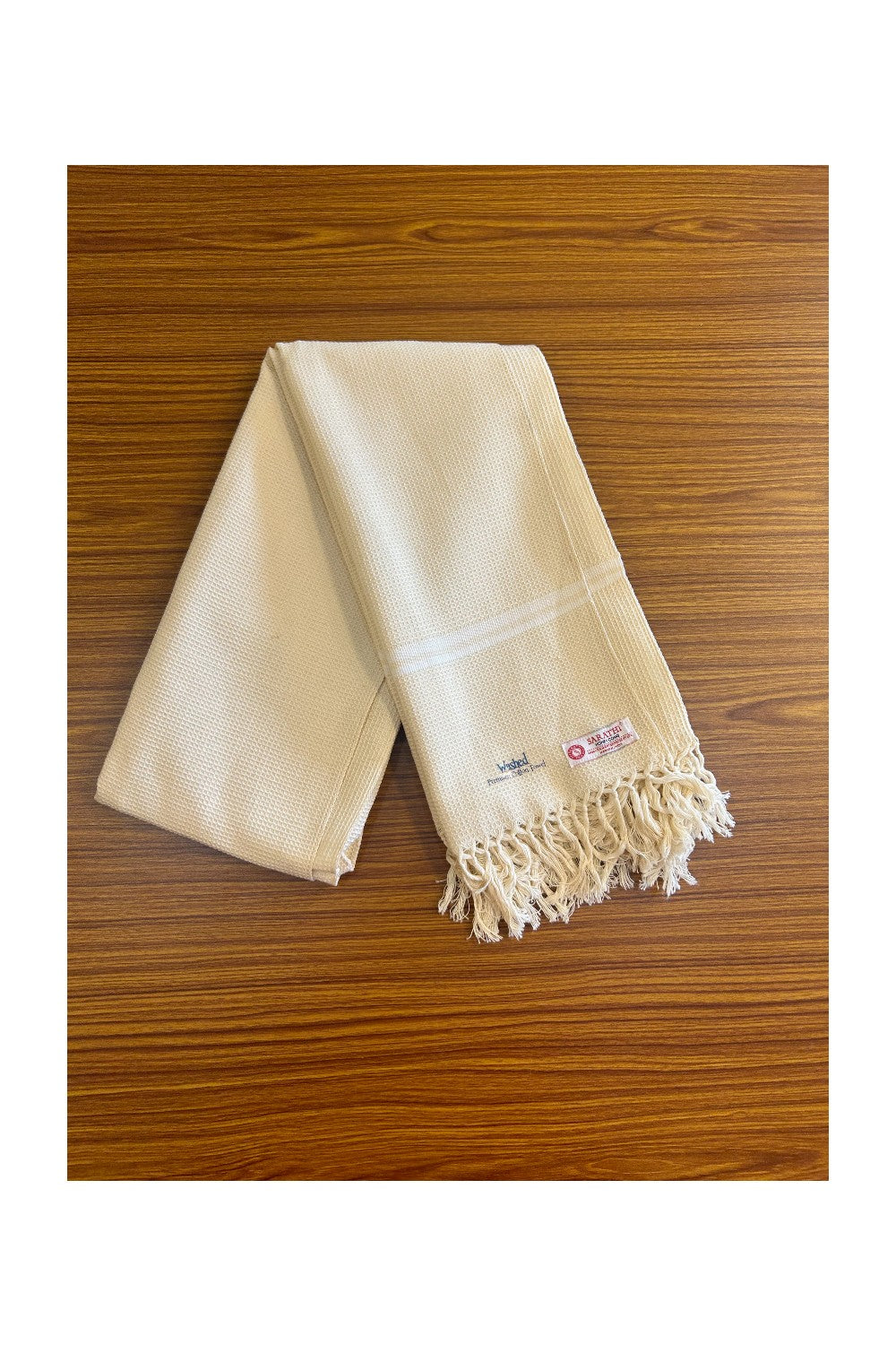 16% Discount! Kaitharikada - Pure Cotton Honey Comb Pattern - 30 x 72 cm - 4KK127SAR