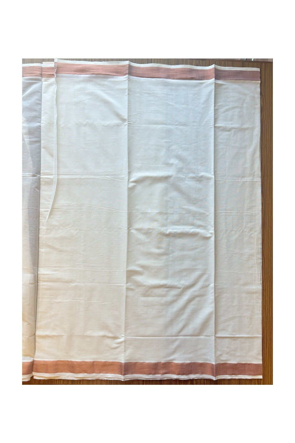 Kaitharikada Kerala Saree - Cotton Saree - 4 inch Pallu - Copper Kasavu Kara - 44KK300VIN