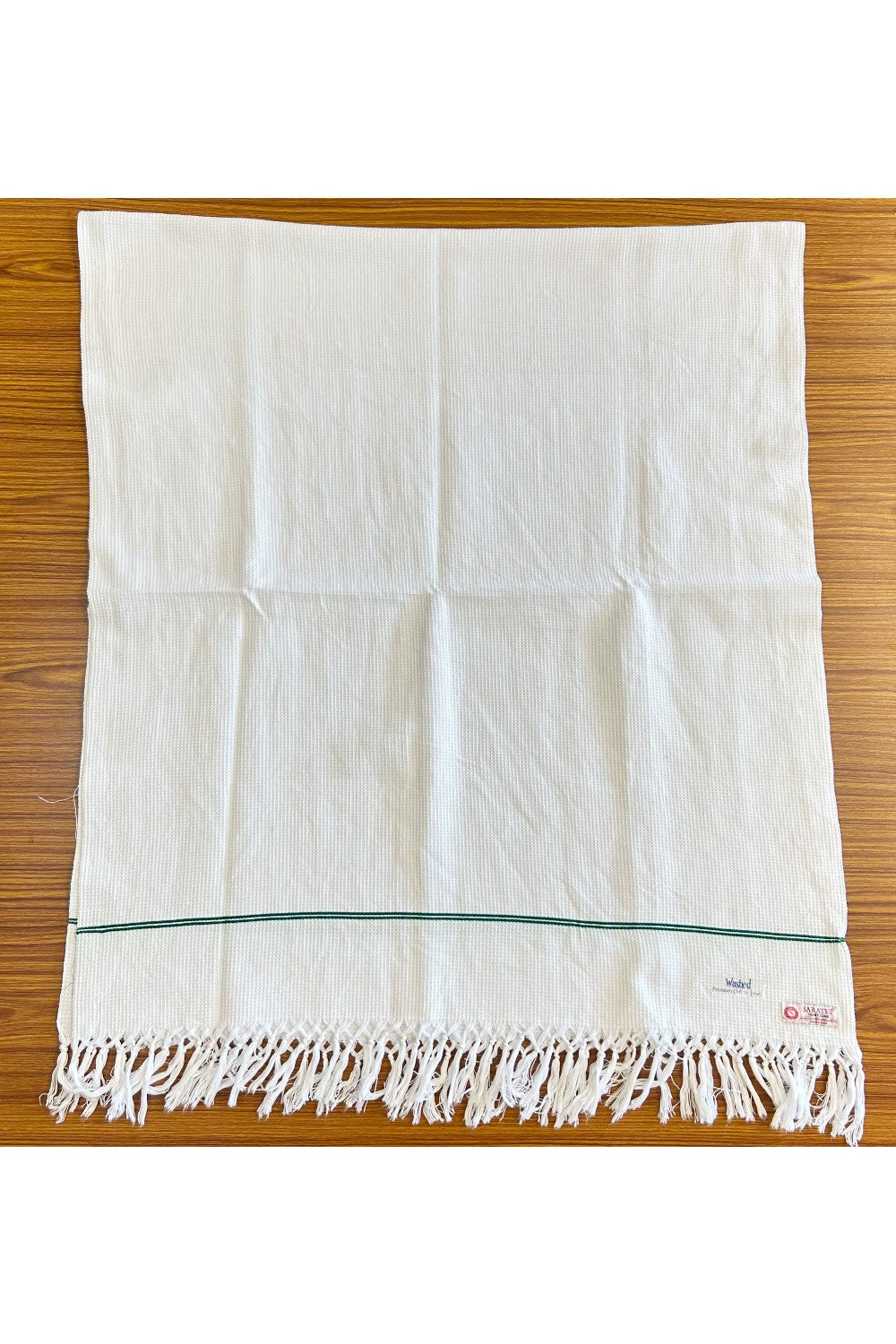 16% Discount! Kaitharikada - Pure Cotton Honey Comb Pattern - 30 x 72 cm - 6KK127SAR