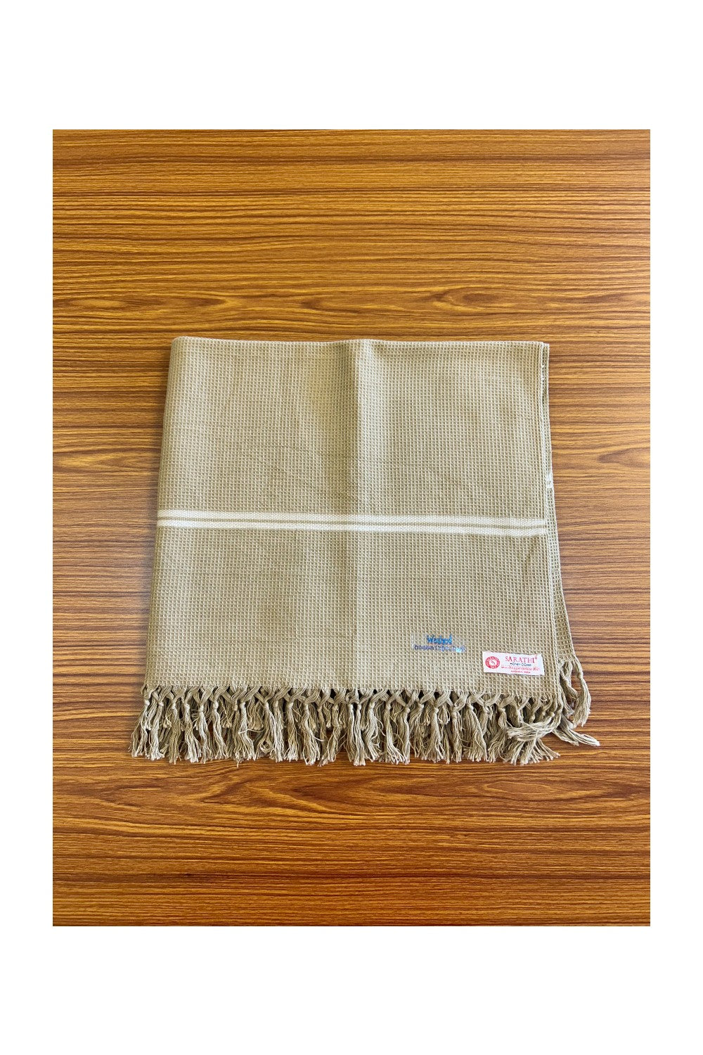 16% Discount! Kaitharikada - Pure Cotton Honey Comb Pattern - 30 x 60 inch - 5KK126SAR