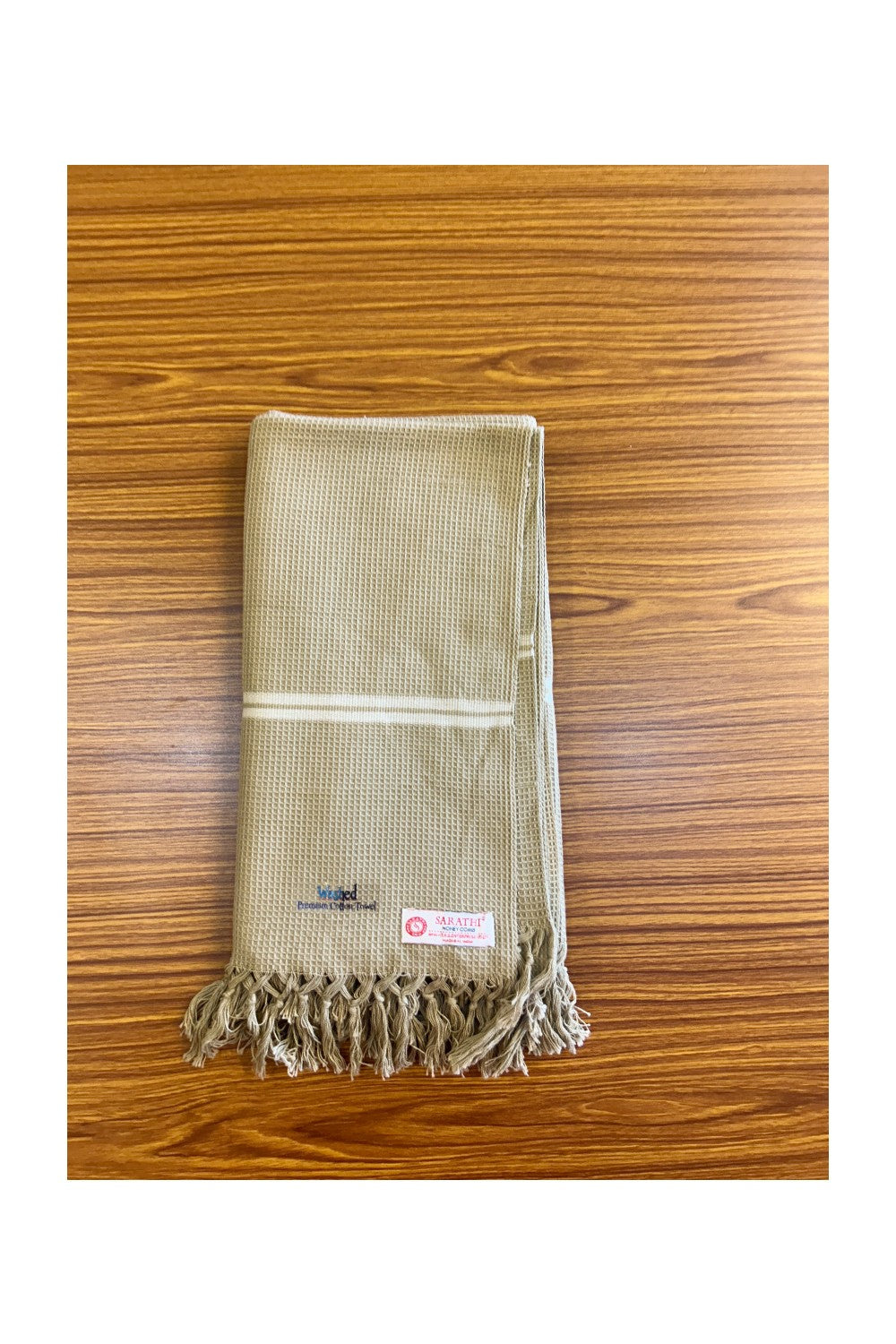 16% Discount! Kaitharikada - Pure Cotton Honey Comb Pattern - 30 x 60 inch - 5KK126SAR