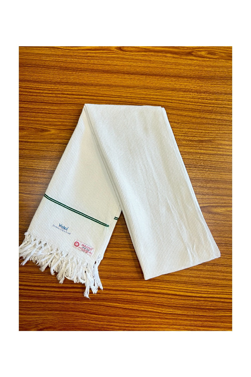 16% Discount! Kaitharikada - Pure Cotton Honey Comb Pattern - 30 x 72 cm - 6KK127SAR