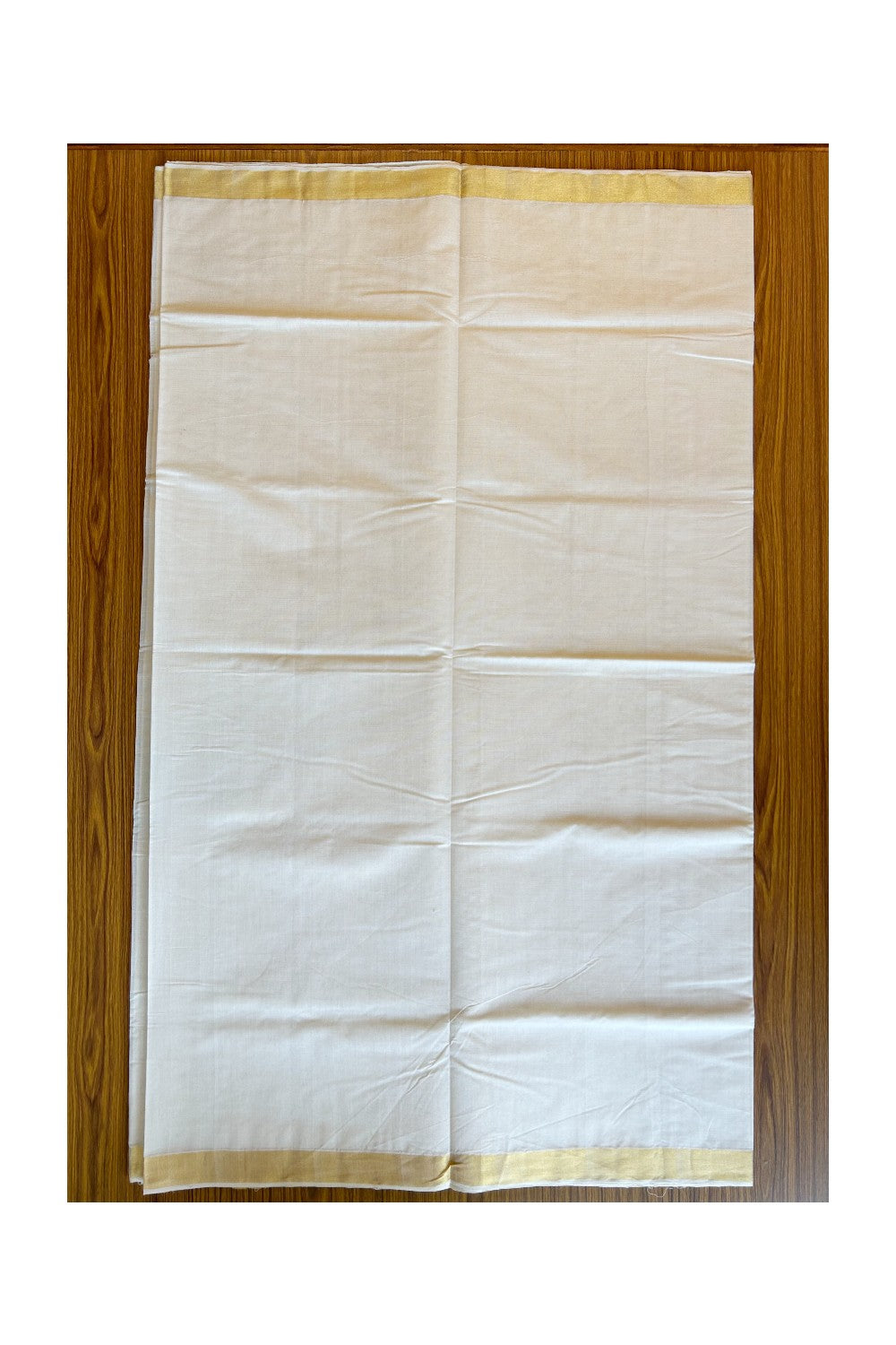 15% Discount KaithariKada HANDLOOM UNAKKUPAAV Balaramapuram Kerala Saree for Women- 100% PURE Cotton- Gold Kasavu Striped Kara - 5KK305UDA