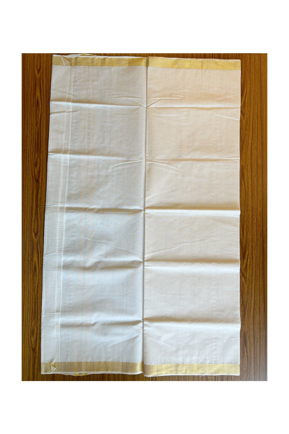 15% Discount KaithariKada HANDLOOM UNAKKUPAAV Balaramapuram Kerala Saree for Women- 100% PURE Cotton- Gold Kasavu Striped Kara - 5KK305UDA