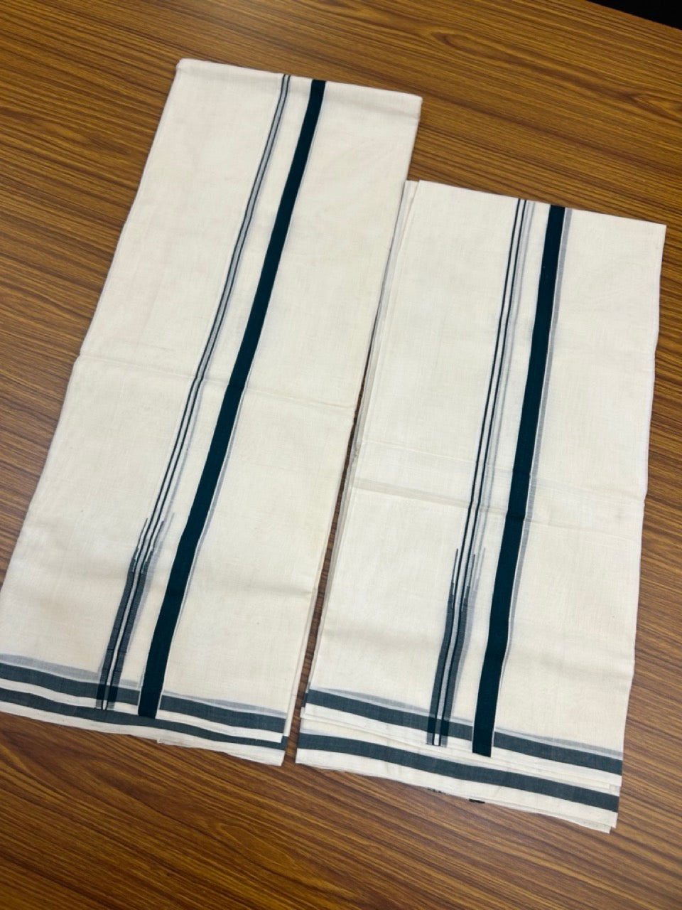 Womens Single Set Mund for 30% Discount!!! KaithariKada Handloom Unakkupaav Balaramapuram - 100% Cotton Puliyilakkara Chutty - Dark Green kara - 6 KK7155 RAM