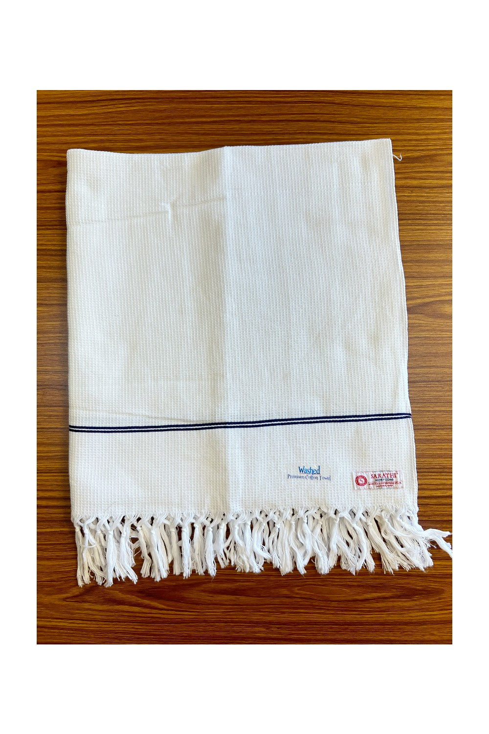 16% Discount! Kaitharikada - Pure Cotton Honey Comb Pattern - 30 x 72 cm - 7KK127SAR