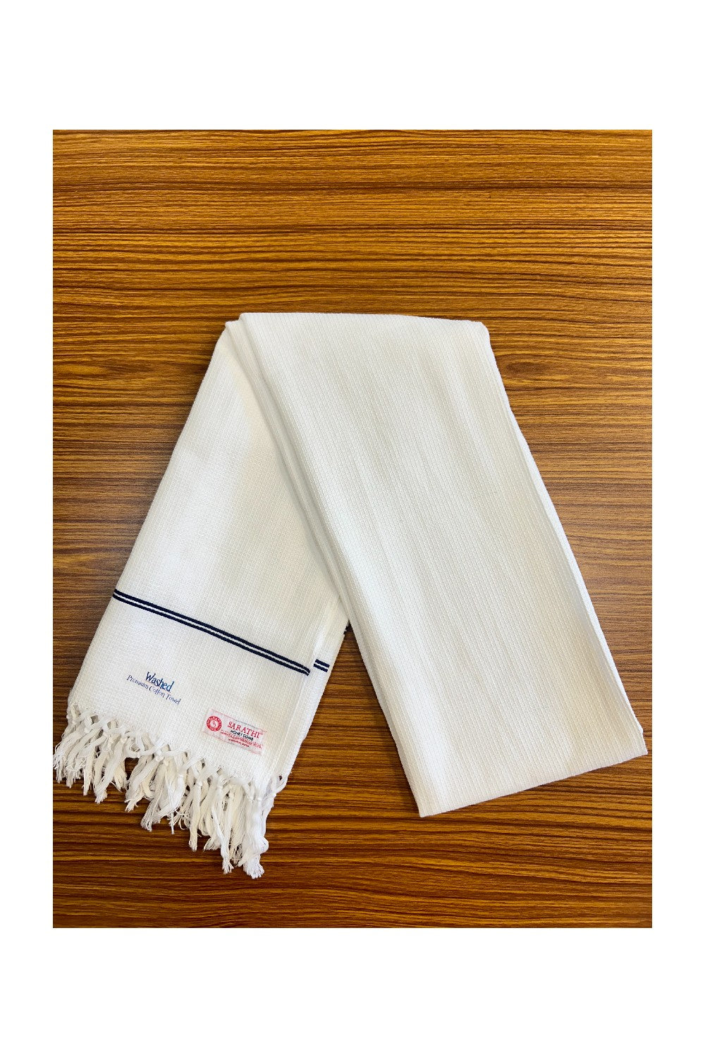 16% Discount! Kaitharikada - Pure Cotton Honey Comb Pattern - 30 x 72 cm - 7KK127SAR