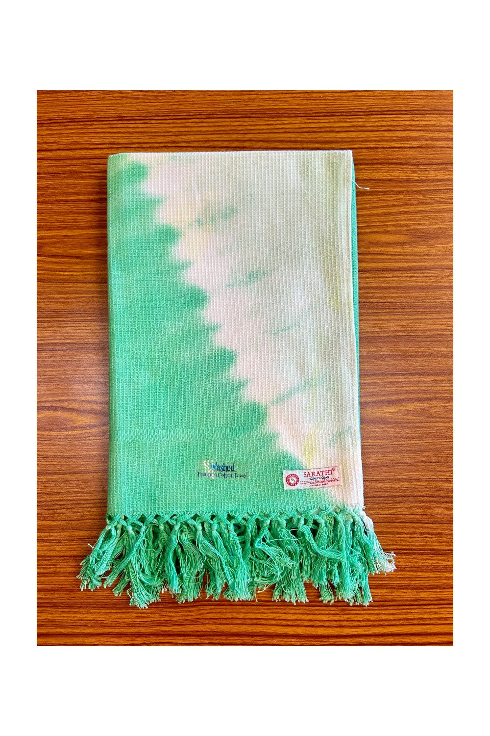 16% Discount! Kaitharikada - Pure Cotton Honey Comb Pattern - 30 x 60 inch - 7KK126SAR