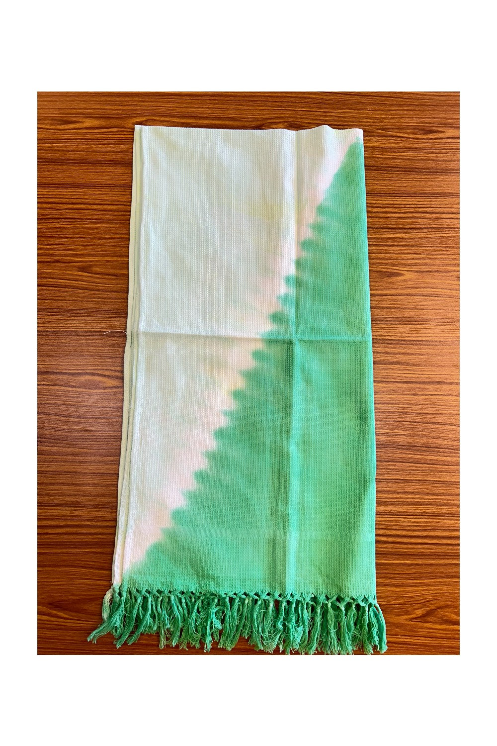 16% Discount! Kaitharikada - Pure Cotton Honey Comb Pattern - 30 x 60 inch - 7KK126SAR