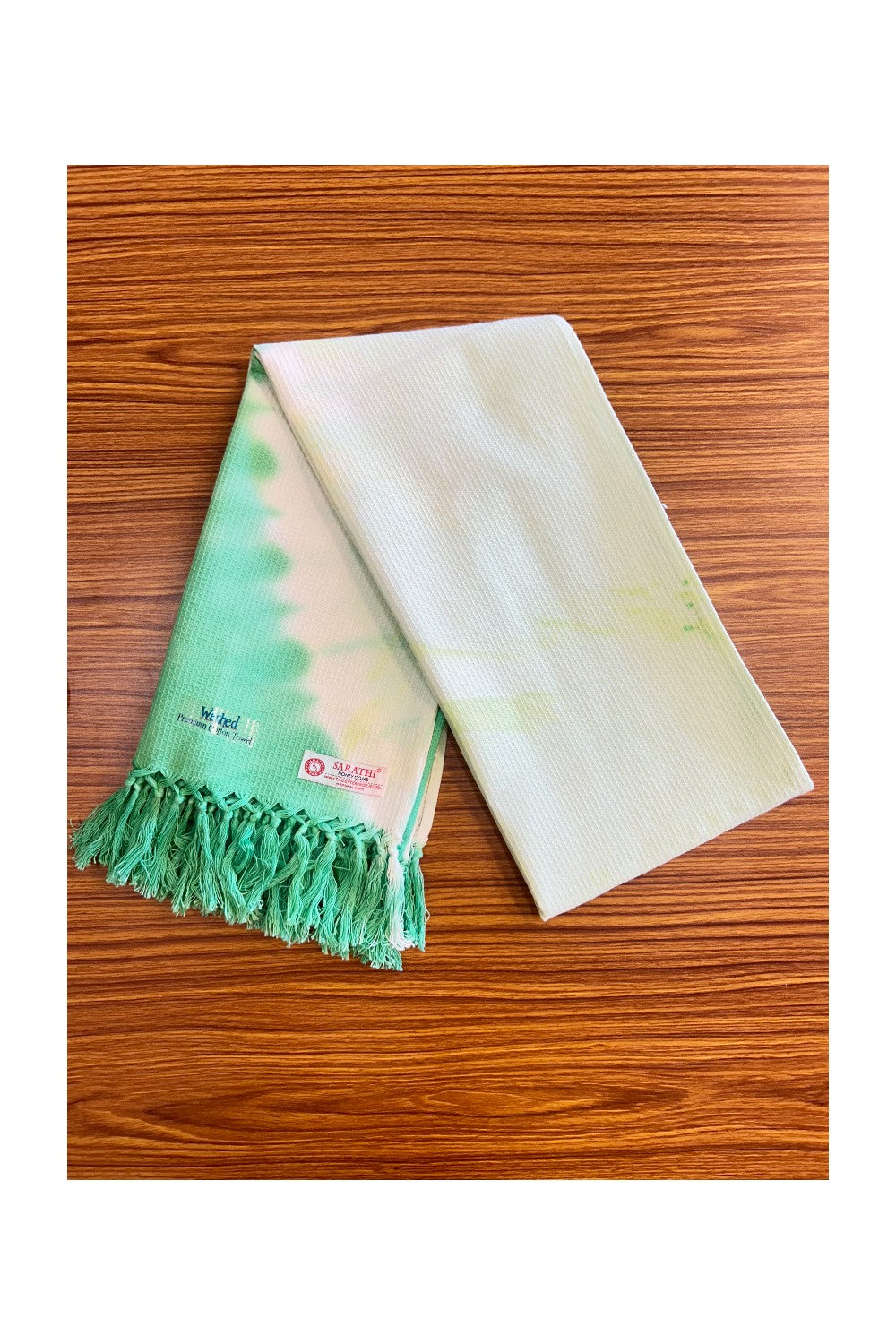 16% Discount! Kaitharikada - Pure Cotton Honey Comb Pattern - 30 x 60 inch - 7KK126SAR