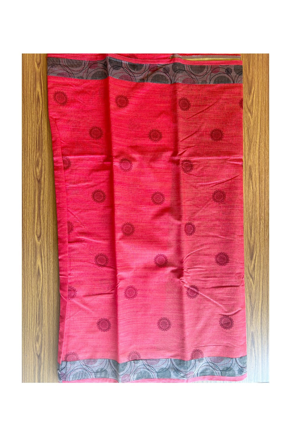 KaithariKada- Balaramapuram Saree - 100% PURE Cotton Silk & - Red & Brown Design - 8KK1004DHA.