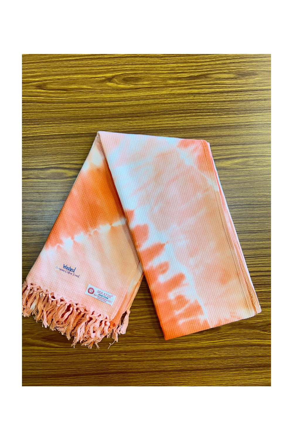 16% Discount! Kaitharikada - Pure Cotton Honey Comb Pattern - 30 x 60 inch - 8KK126SAR