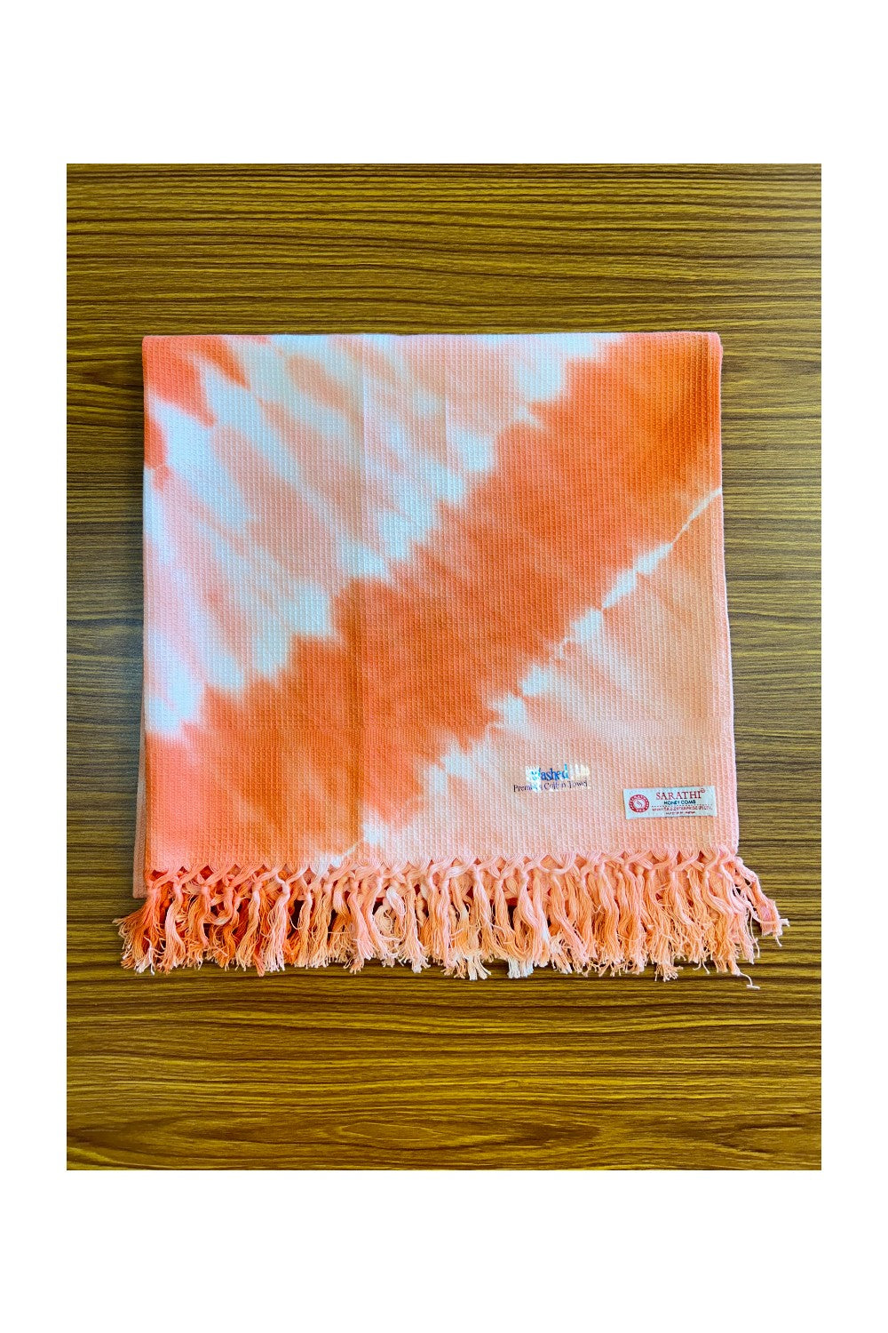 16% Discount! Kaitharikada - Pure Cotton Honey Comb Pattern - 30 x 60 inch - 8KK126SAR