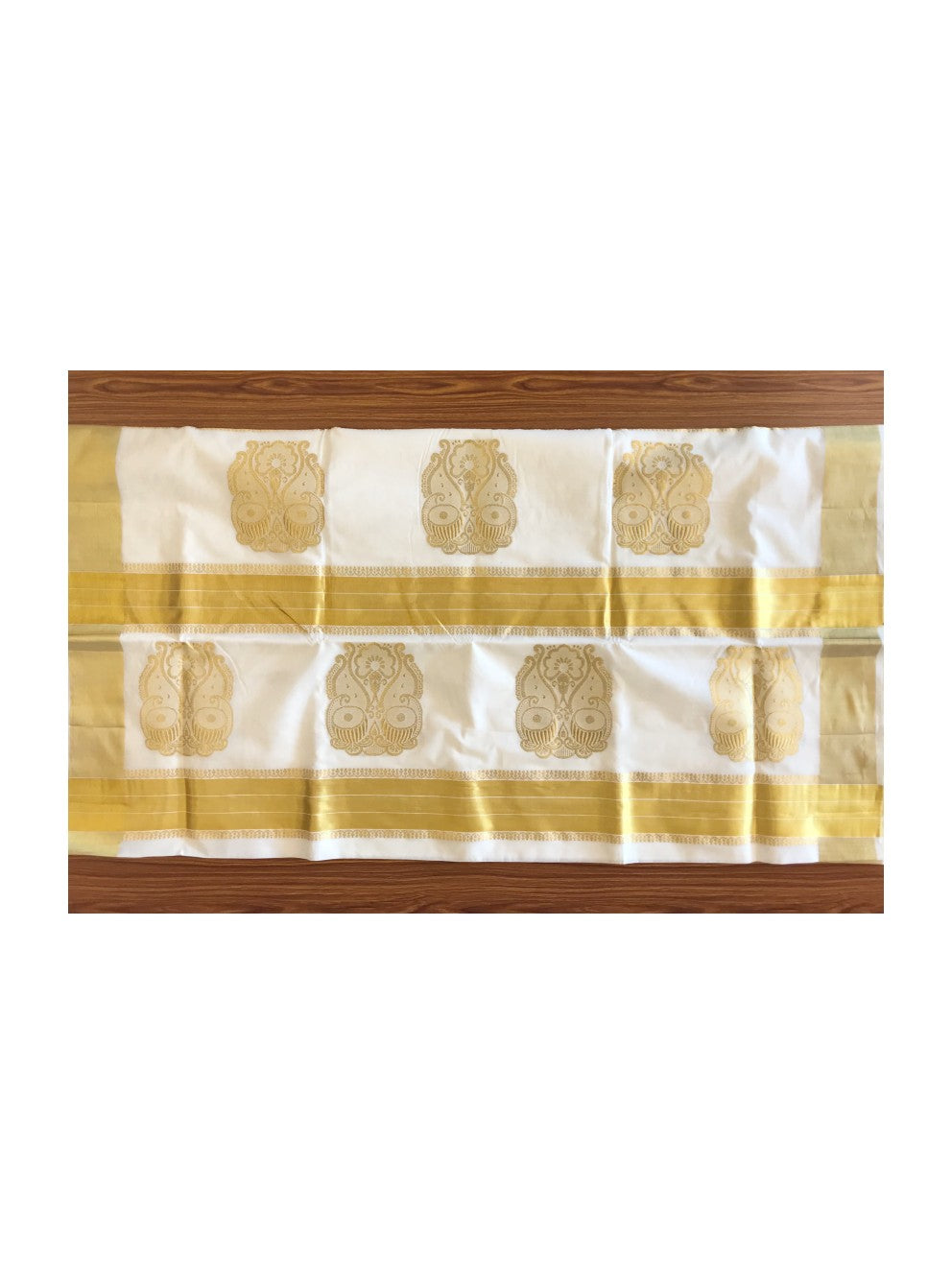 KaithariKada HANDLOOM UNAKKUPAAV Balaramapuram Kerala Saree for Women - 100% PURE Cotton with 24 inch Kasavu & MANGO Design Border - 7