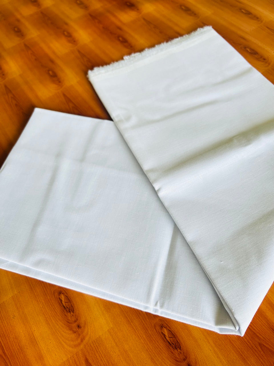 NEW! 14% Discount!! Kaitharikada Shirt Meterial - PURE WHITE - Politician Kadhar Type Cotton Linen Finish Shirt Material for Men 2 m x 1.5 m (₹ 339 Per meter) - 1KK7001MKS