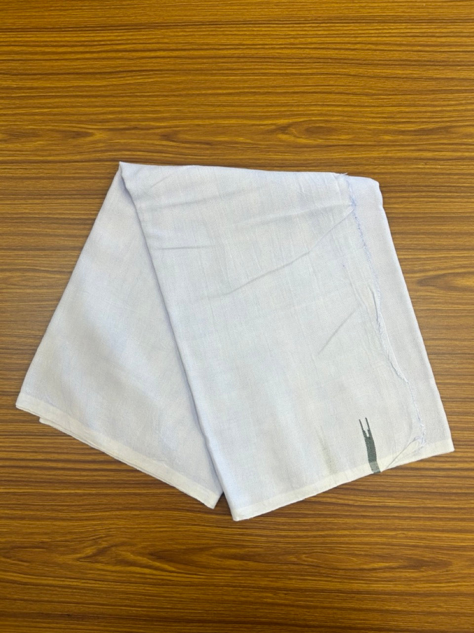Kaitharikada - HANDLOOM Pure Cotton Kerala Towel - Thorthu - White Body & Dark Green Chutty Kara- 6KK5197ELA