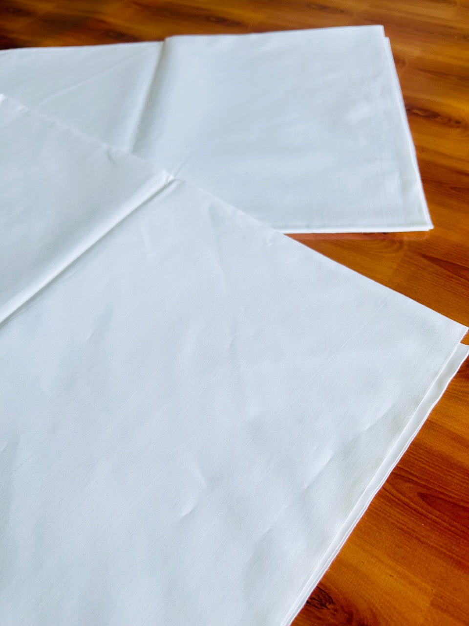 NEW! Kaitharikada Politician Shirt- PURE White  Mercerised  Cotton Shirt Material 200x115(cm) (₹ 480 Per meter) - 2KK7001MKS.