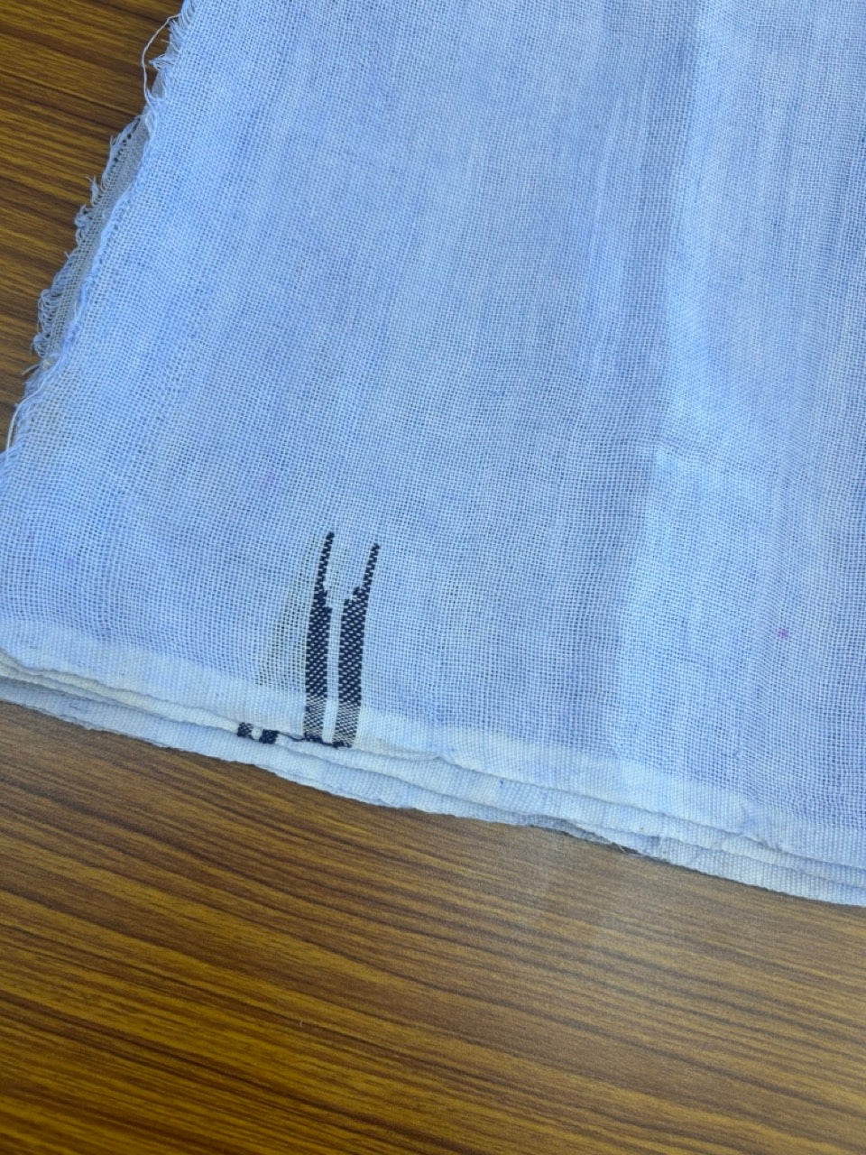 Kaitharikada - HANDLOOM Pure Cotton Kerala Towel - Thorthu - White Body & Violet Chutty Kara- 7KK5197ELA